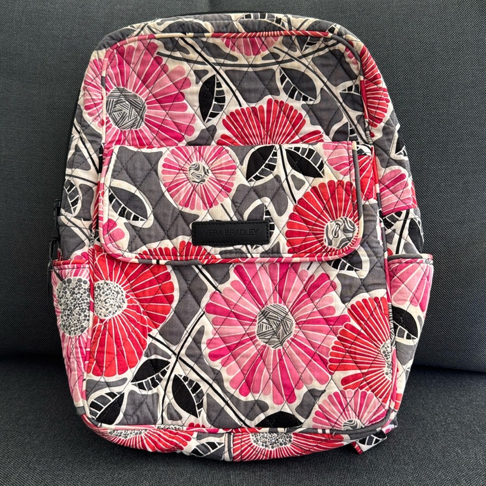 Vera Bradley Backpack Purse Front Flap Printed Pattern Quilted